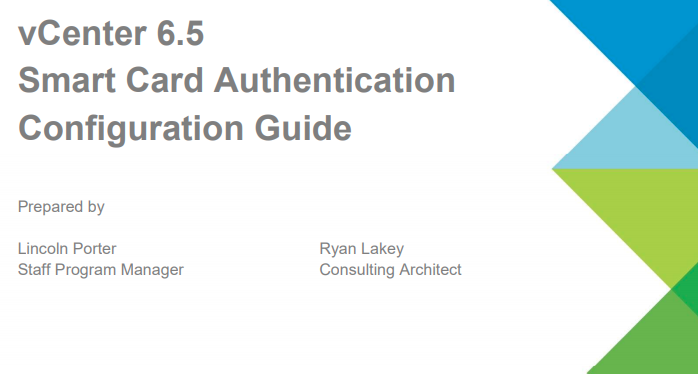 vCenter 6.5 Smart Card Authentication - Archtonic