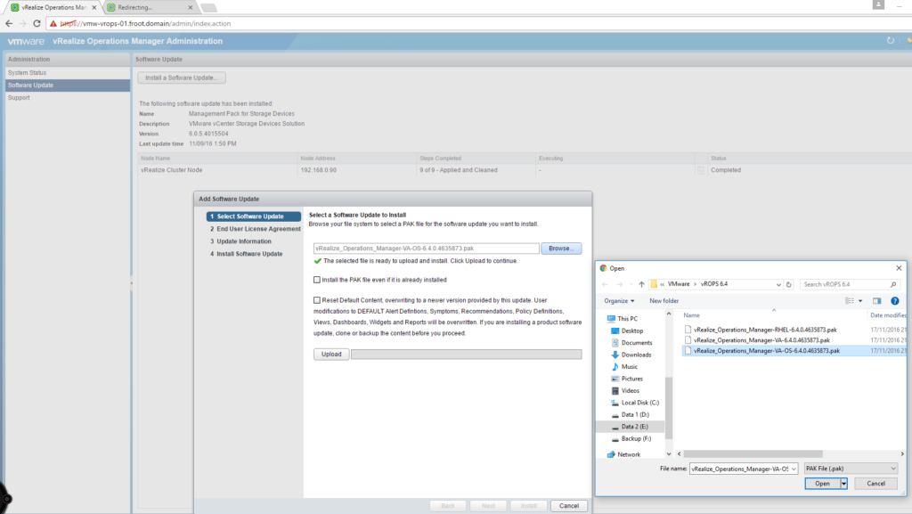 VMware vROPS 6.4 – Upgrade Process From 6.3 -… | vAddicted