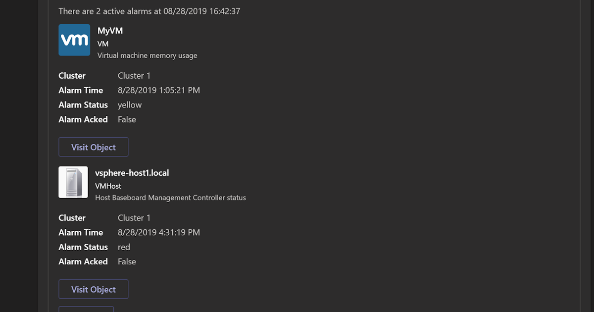 Send Active vSphere Alarms to Microsoft Teams JPerformer_blog_site