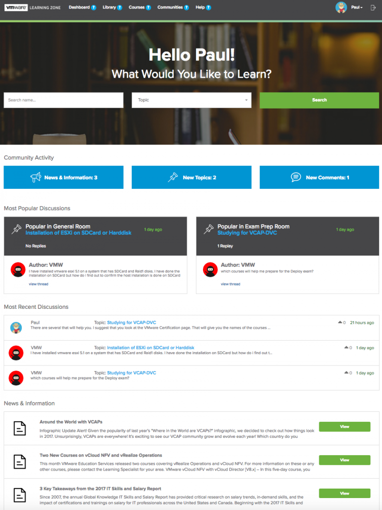 The New VMware Learning Zone Is Here! – Vmshare