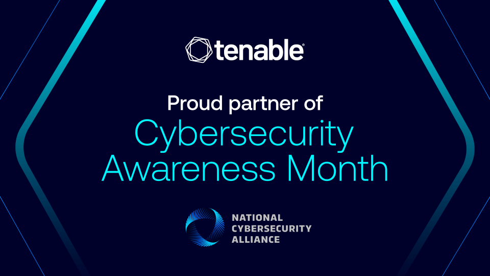 Tenable's banner for Cybersecurity Awareness Month