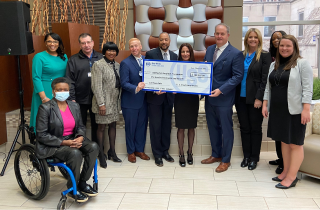 U. S. Steel Gary Works Presents $100,000 Check to Methodist Hospital